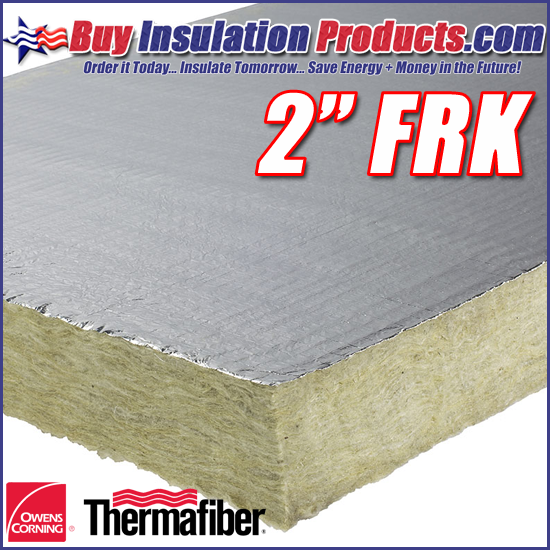 Thermafiber 2" Thick Mineralwool Board with FRK Foil Facing
