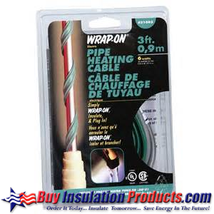 3ft Wrap-On Pipe Heating Cable for Prevention Against Freezing Pipes