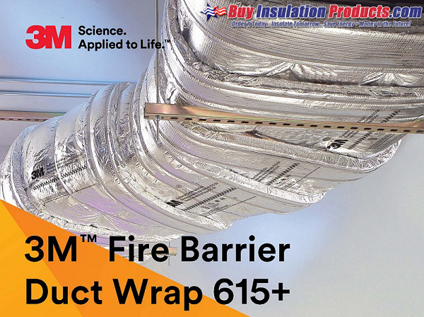 3M 615+ Fire Barrier Fire Blanket Duct Wrap