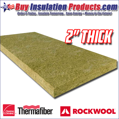 2" Thick Mineral Wool Industrial Board Insulation